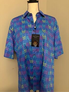 Maceoo Brand Men’s Skull Pattern Shirt-NWT-Size XL
